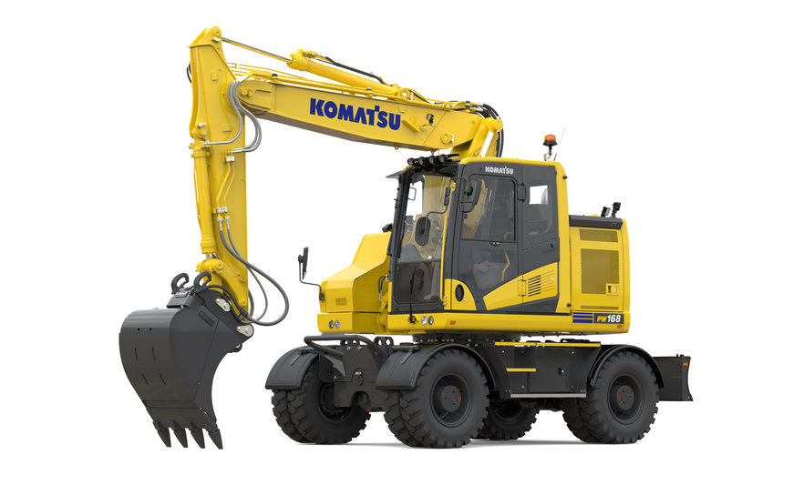 Komatsu Europe announces new PW168-11 and PW198-11 wheeled excavators